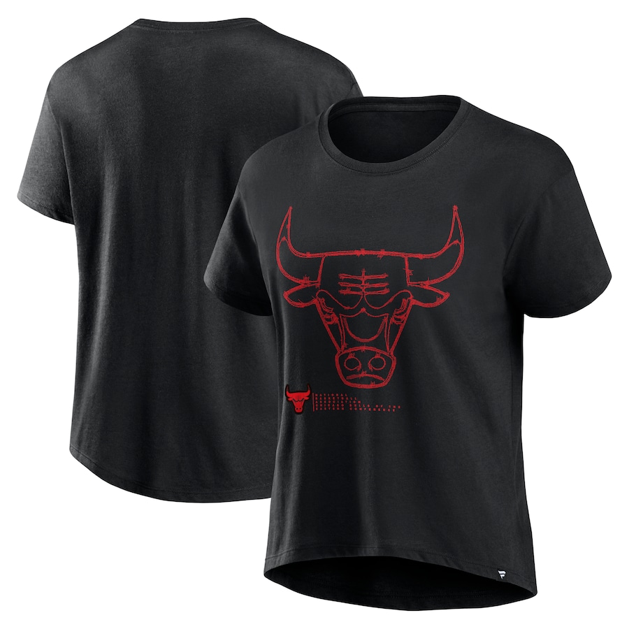 Women's Chicago Bulls  Fanatics Black Hand Check T-Shirt - Jersey