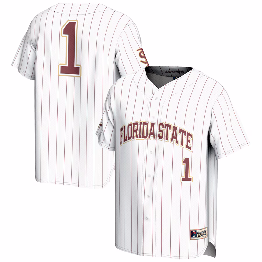 Men's GameDay Greats #1 White Florida State Seminoles Lightweight Baseball Jersey - Jersey