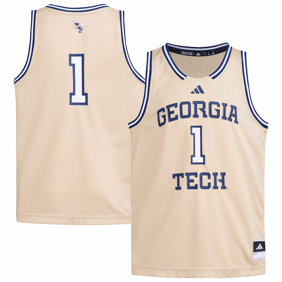 Youth adidas #1 Gold Georgia Tech Yellow Jackets Swingman Jersey - Jersey