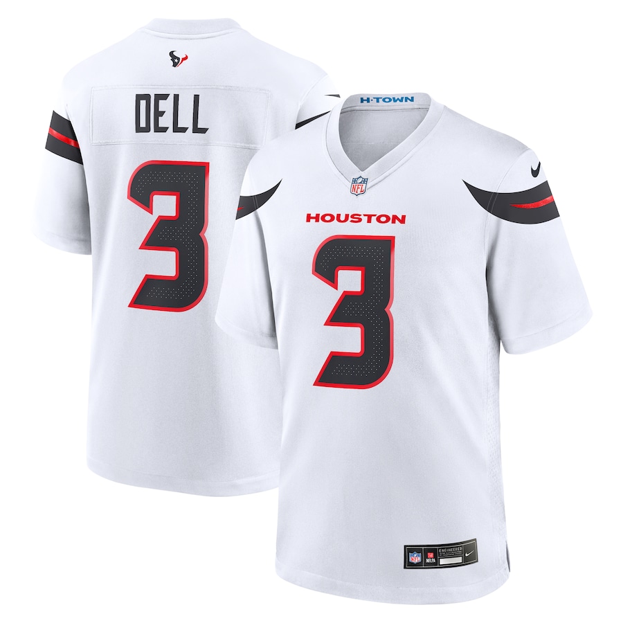Men's Houston Texans Tank Dell Nike White Game Jersey - Jersey