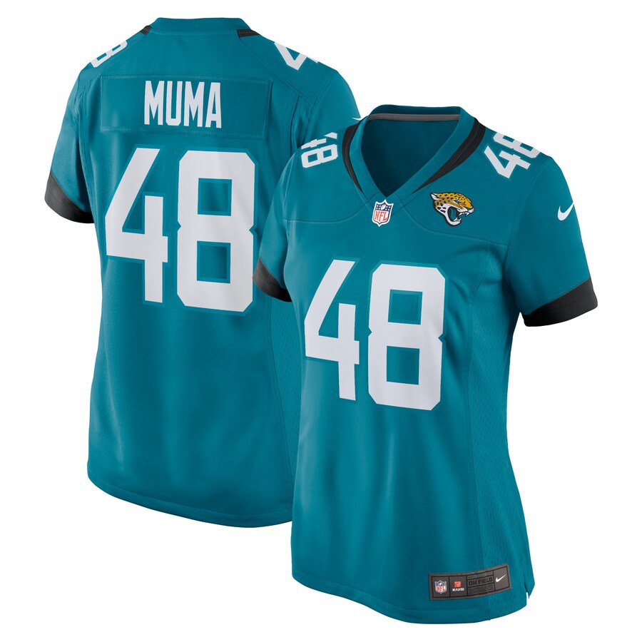 Women's Jacksonville Jaguars Chad Muma Nike Teal Game Jersey - Jersey