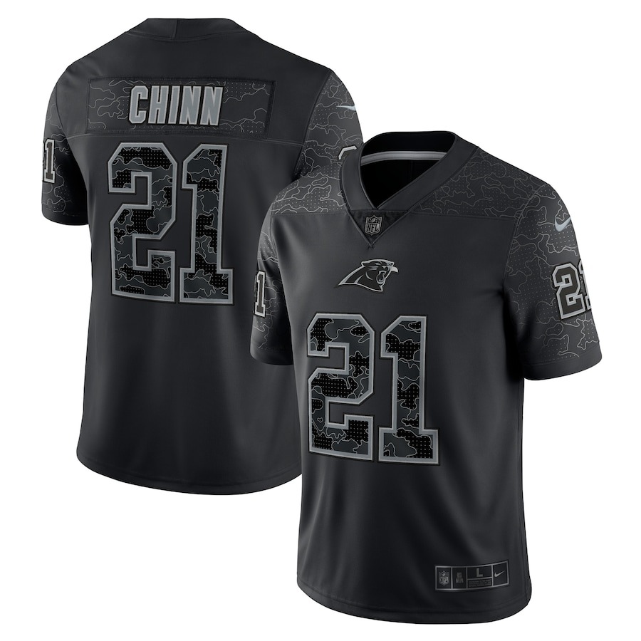 Men's Carolina Panthers Jeremy Chinn Nike Black RFLCTV Limited Jersey - Jersey