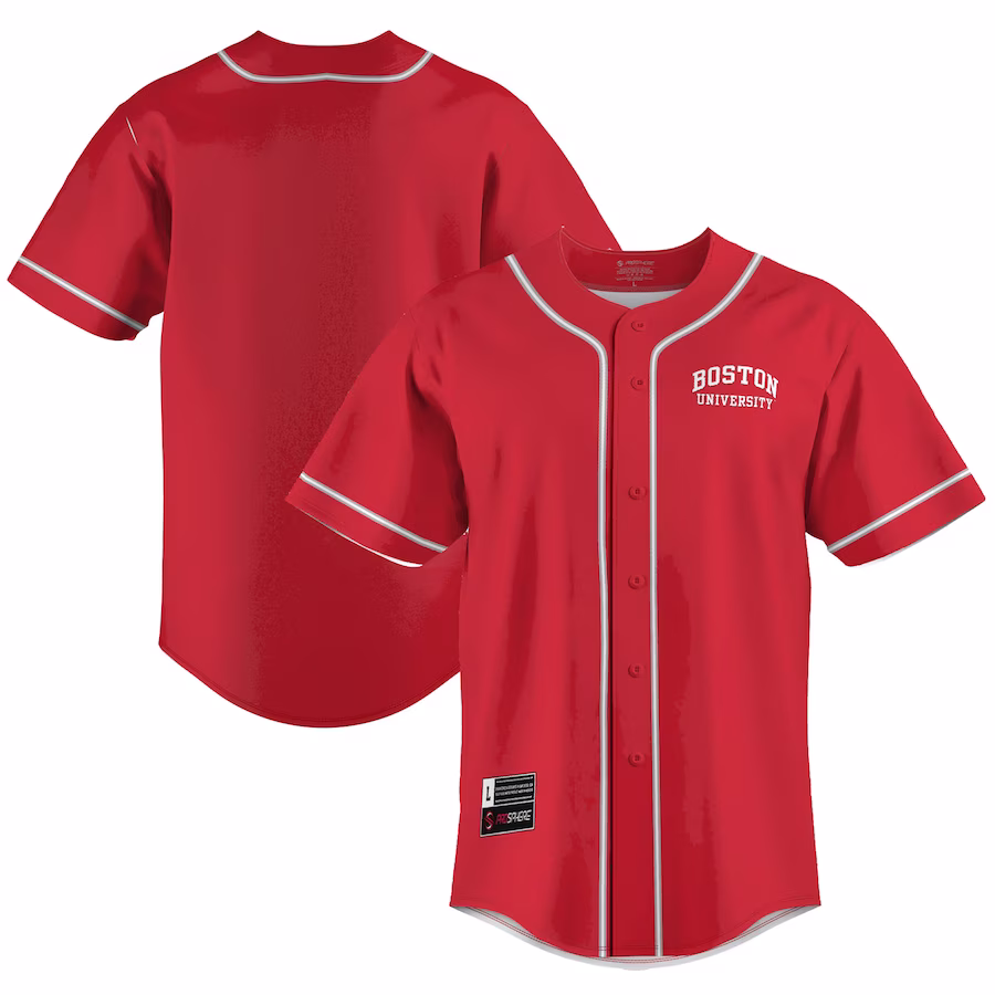 Boston University GameDay Greats  Lightweight Baseball Jersey - Scarlet - Jersey