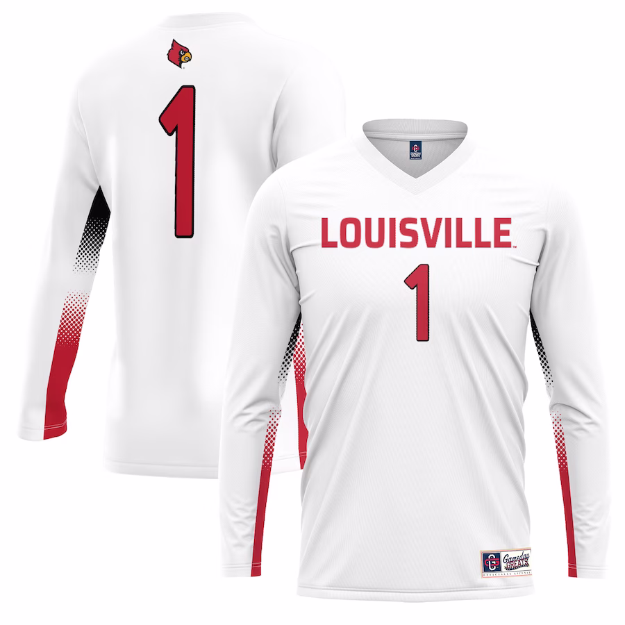 #1 Louisville Cardinals GameDay Greats Youth Lightweight Women's Volleyball Jersey - White - Jersey