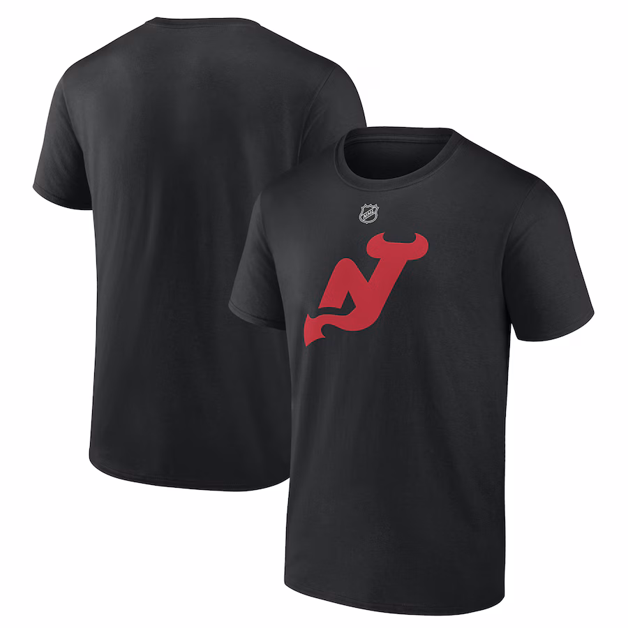 Men's New Jersey Devils Black Alternate Logo T-Shirt - Jersey
