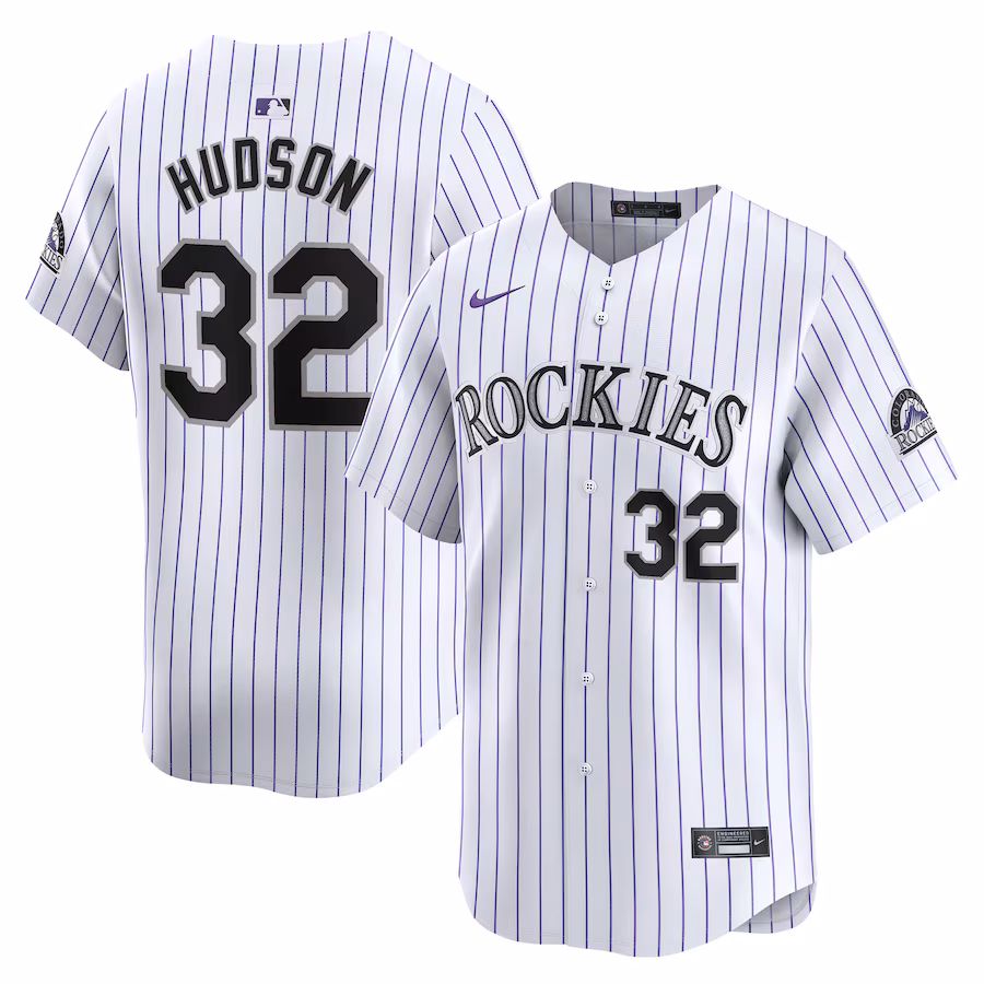 Men's Colorado Rockies Dakota Hudson Nike White Home Limited Player Jersey - Jersey