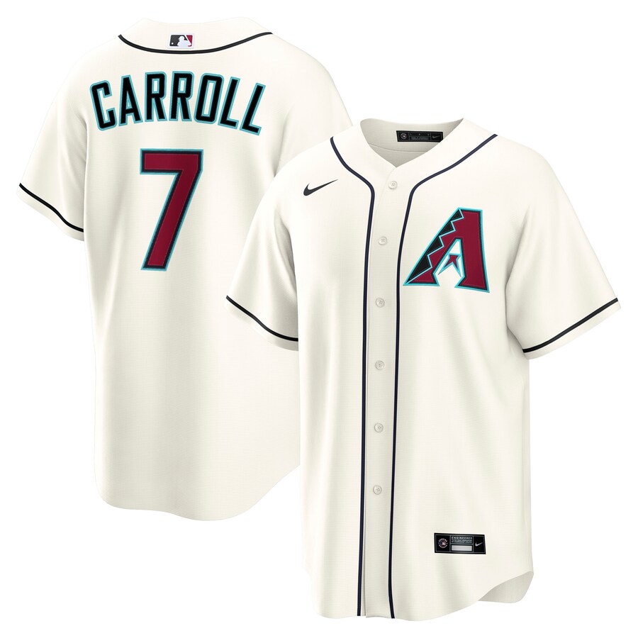 Men's Arizona Diamondbacks Corbin Carroll Nike Cream Home Replica Jersey - Jersey