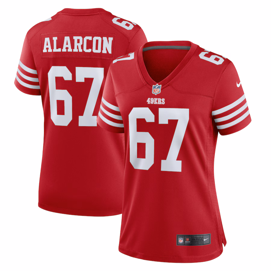 Women's San Francisco 49ers Isaac Alarcon Nike  Scarlet Team Game Jersey - Jersey