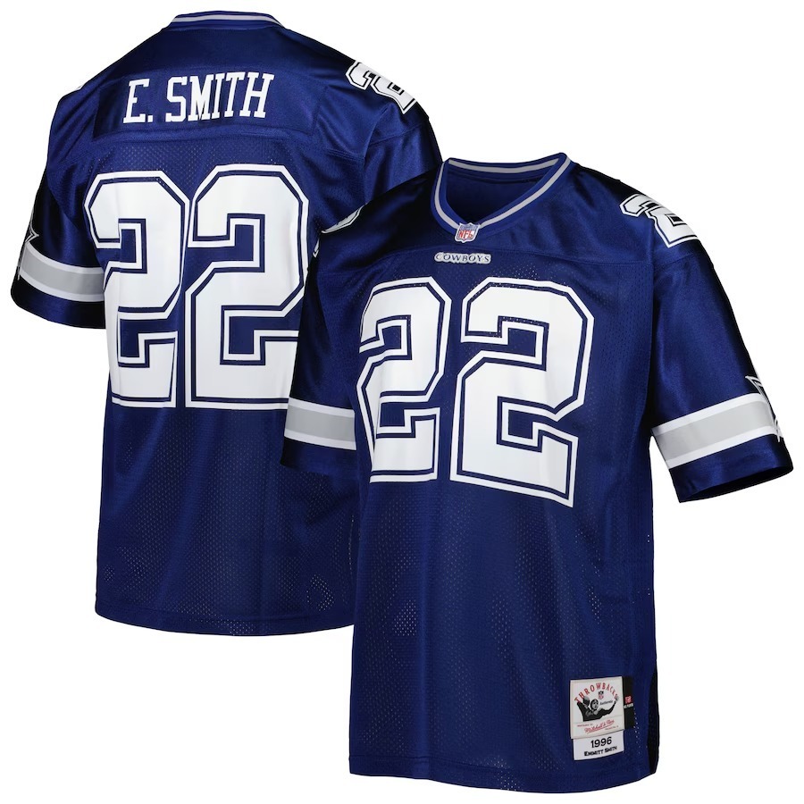 Men's Dallas Cowboys 1996 Emmitt Smith Mitchell & Ness Navy Authentic Throwback Retired Player Jersey - Jersey