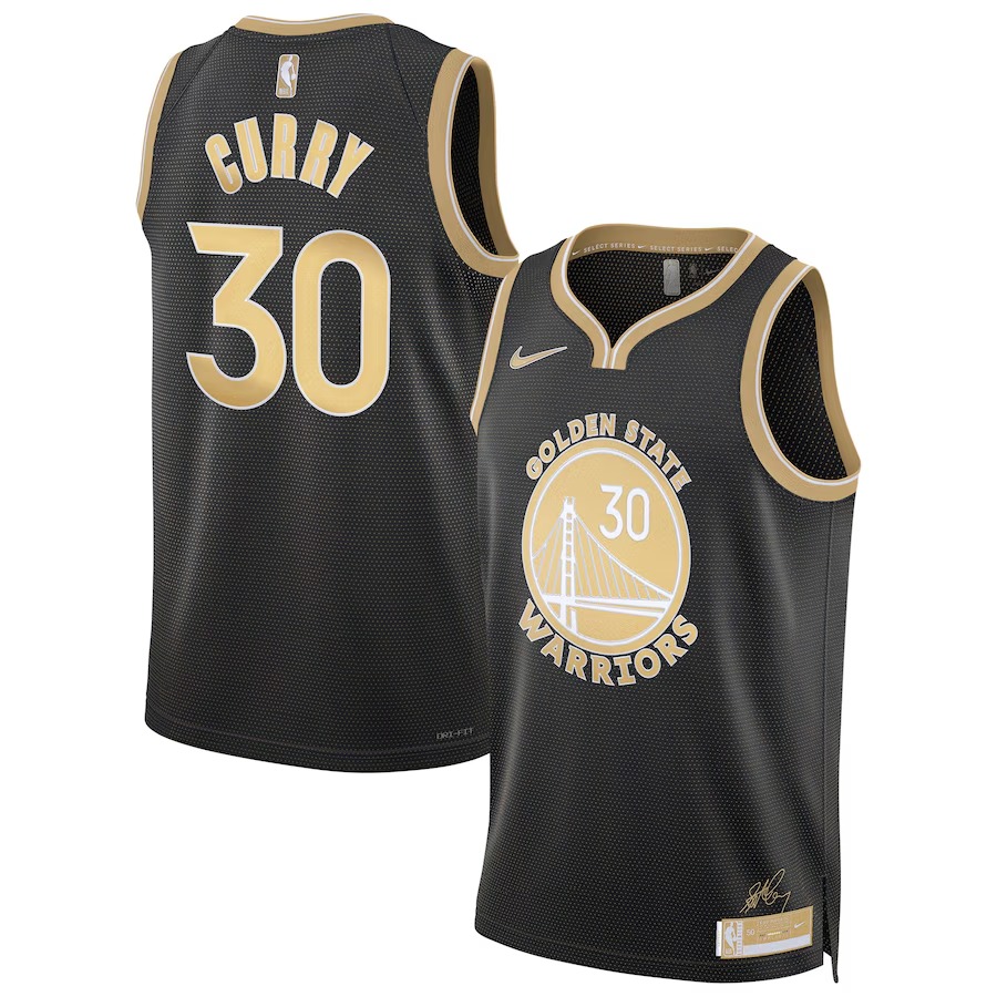 Unisex Golden State Warriors Stephen Curry Nike Black  Select Series Swingman Jersey - Jersey