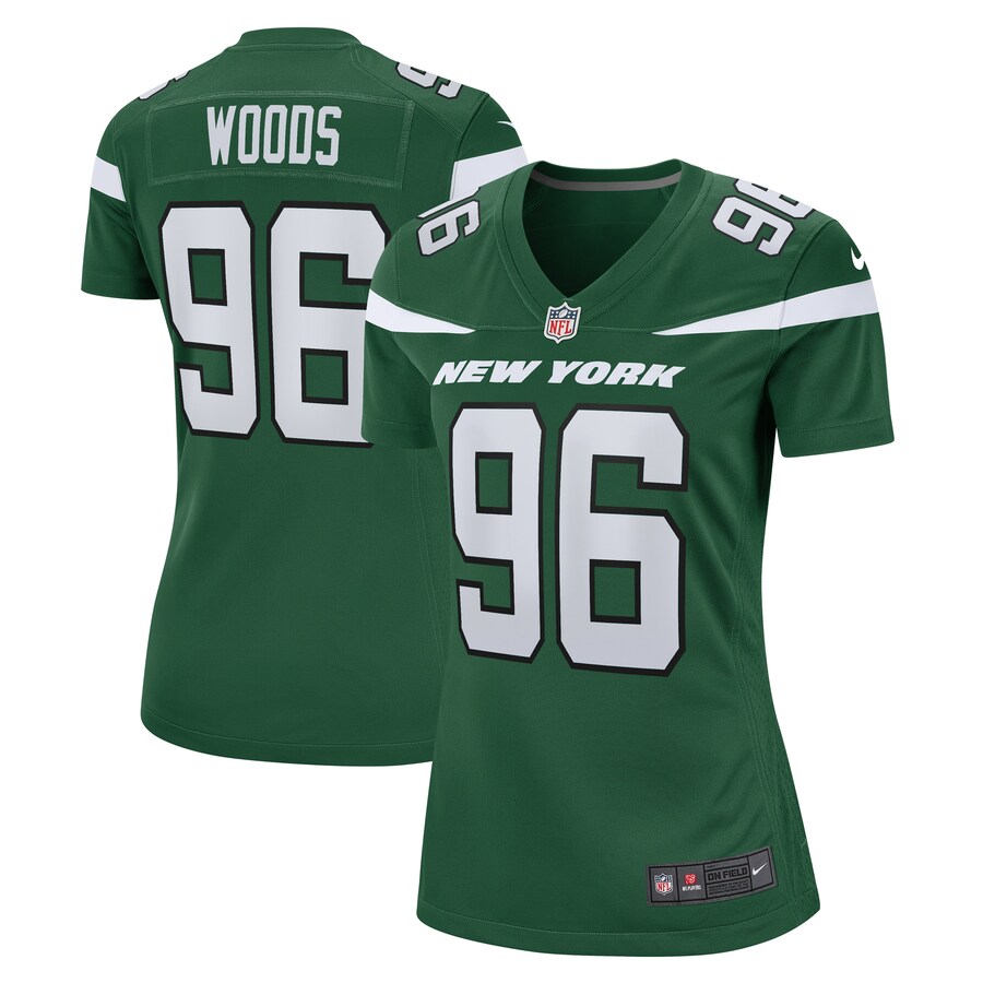 Women's New York Jets Al Woods Nike Gotham Green  Game Jersey - Jersey