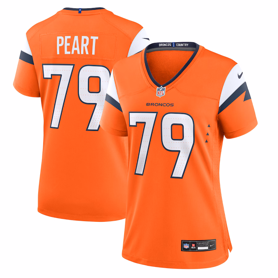 Women's Denver Broncos Matt Peart Nike Orange Team Game Jersey - Jersey