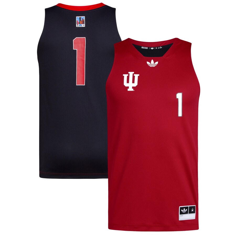 Men's adidas #1 Crimson/Black Indiana Hoosiers Black History Month Basketball Jersey - Jersey