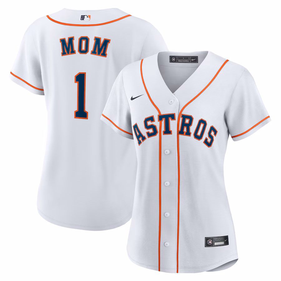 Women's Houston Astros Nike White #1 Mom Home Replica Jersey - Jersey