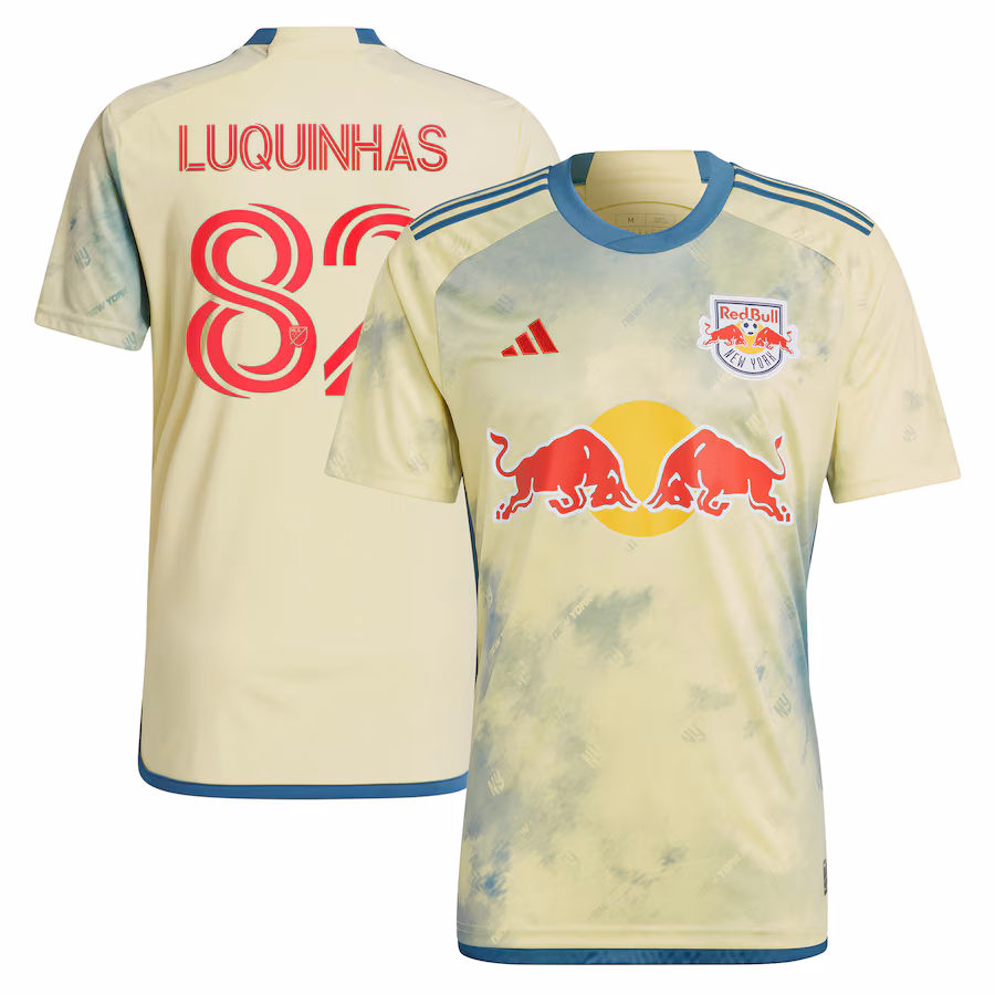 Men's New York Red Bulls Luquinhas adidas Yellow 2023 Daniel Patrick Kit Replica Jersey - Jersey