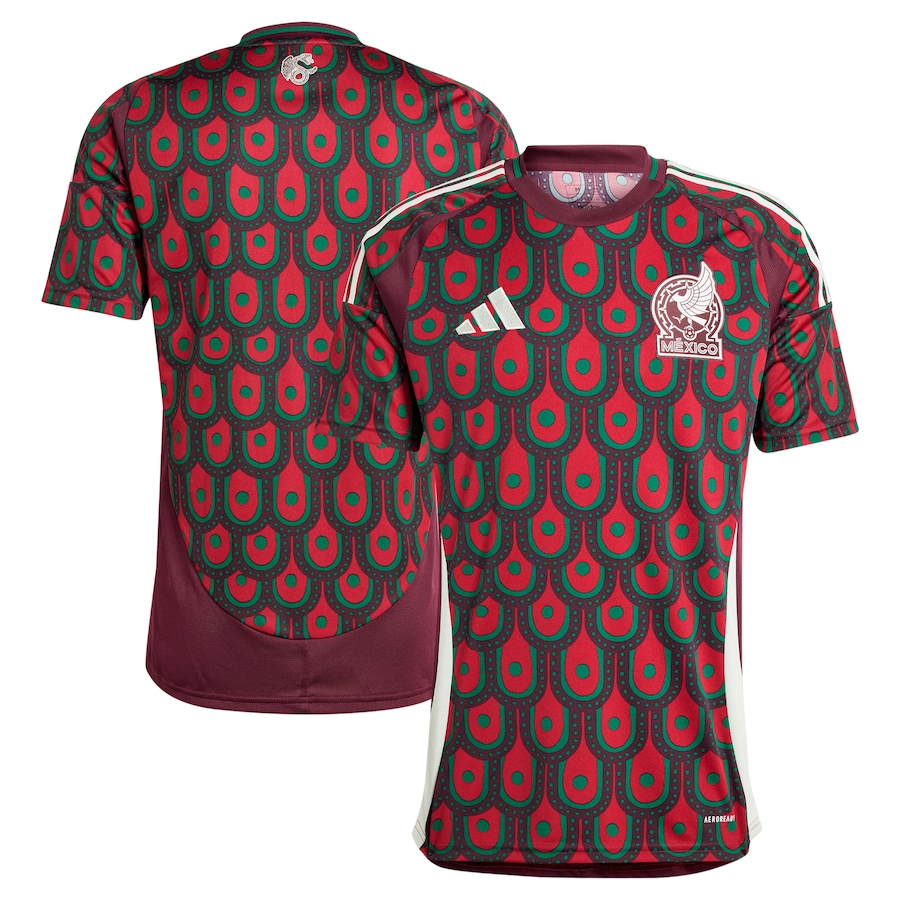 Men's Mexico National Team  adidas Burgundy 2024 Home Replica Jersey - Jersey