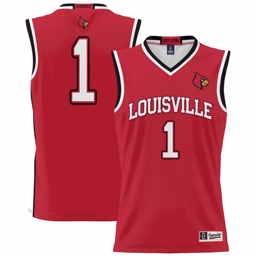 #1 Louisville Cardinals GameDay Greats Unisex Lightweight Basketball Jersey - Red - Jersey