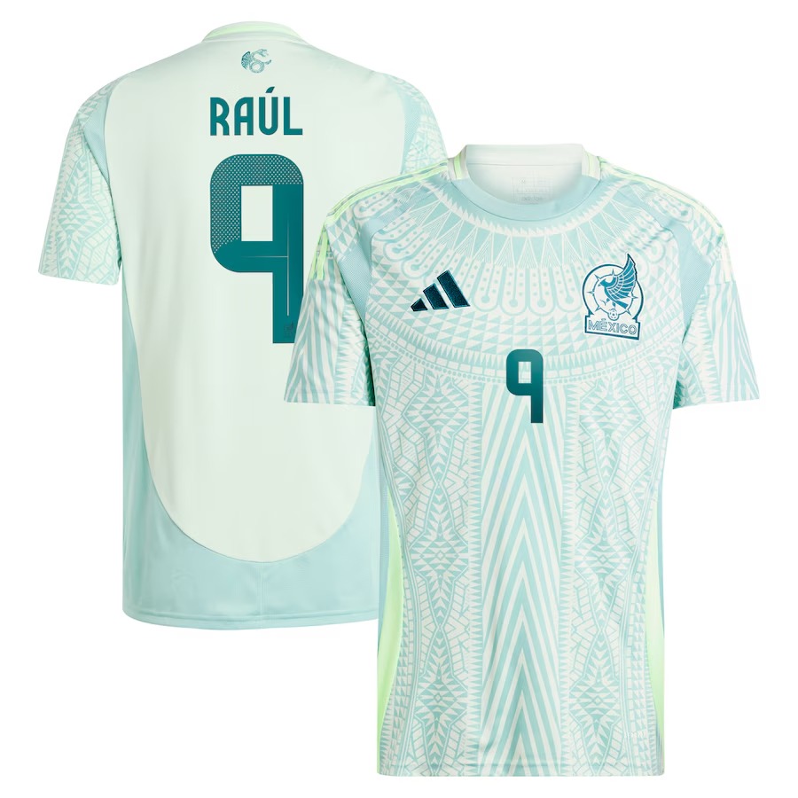 Men's Mexico National Team Raul Jimenez adidas Green 2024 Away Replica Player Jersey - Jersey