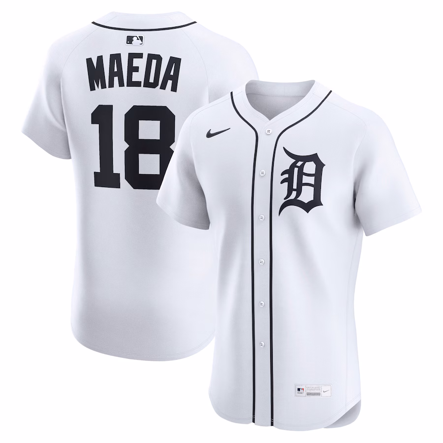 Men's Detroit Tigers Kenta Maeda Nike White Home Elite Jersey - Jersey