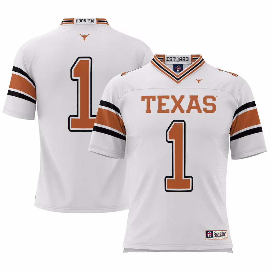 #1 Texas Longhorns GameDay Greats Football Jersey - Cardinal - Jersey