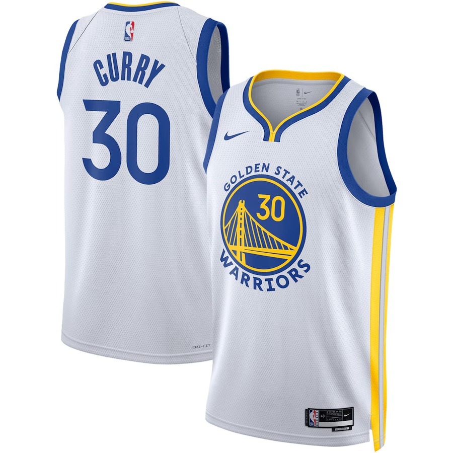Unisex Golden State Warriors Stephen Curry Nike White Swingman Jersey - Association Edition - Jersey