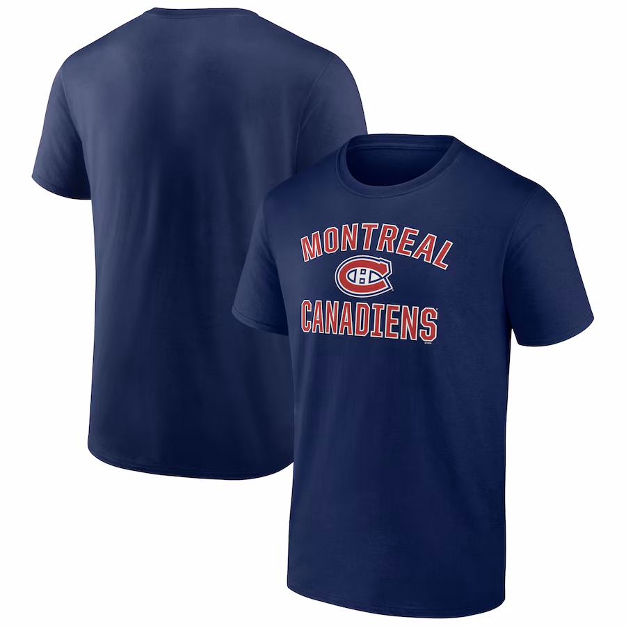 Men's Montreal Canadiens Navy Victory Arch T-Shirt - Jersey