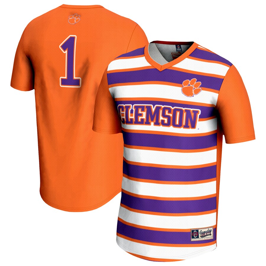 Youth GameDay Greats #1 Orange Clemson Tigers Lightweight Soccer Fashion Jersey - Jersey