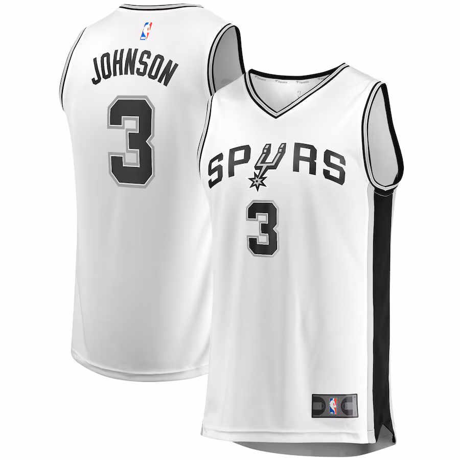 Men's San Antonio Spurs Keldon Johnson Fanatics White Fast Break Association Jersey - Jersey