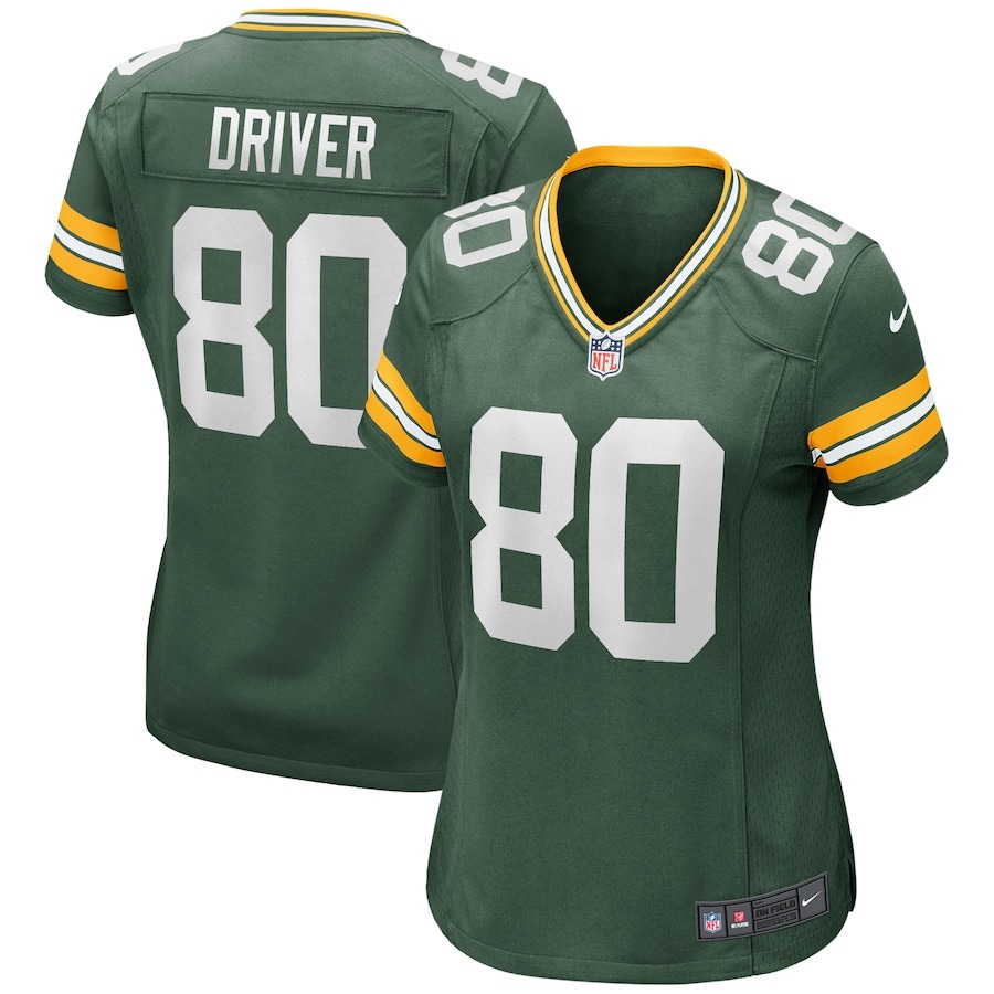 Women's Green Bay Packers Donald Driver Nike Green Game Retired Player Jersey - Jersey