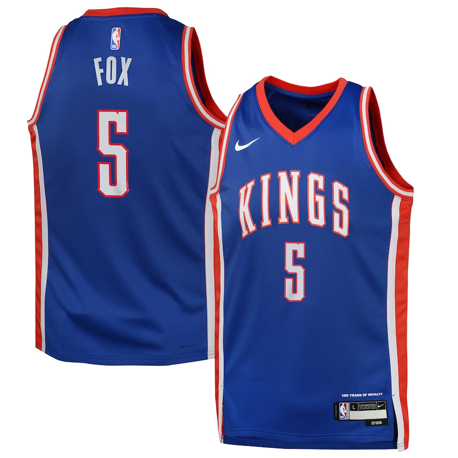 Youth Sacramento Kings De'Aaron Fox Nike Blue 2024/25 Swingman Player Jersey - City Edition - Jersey