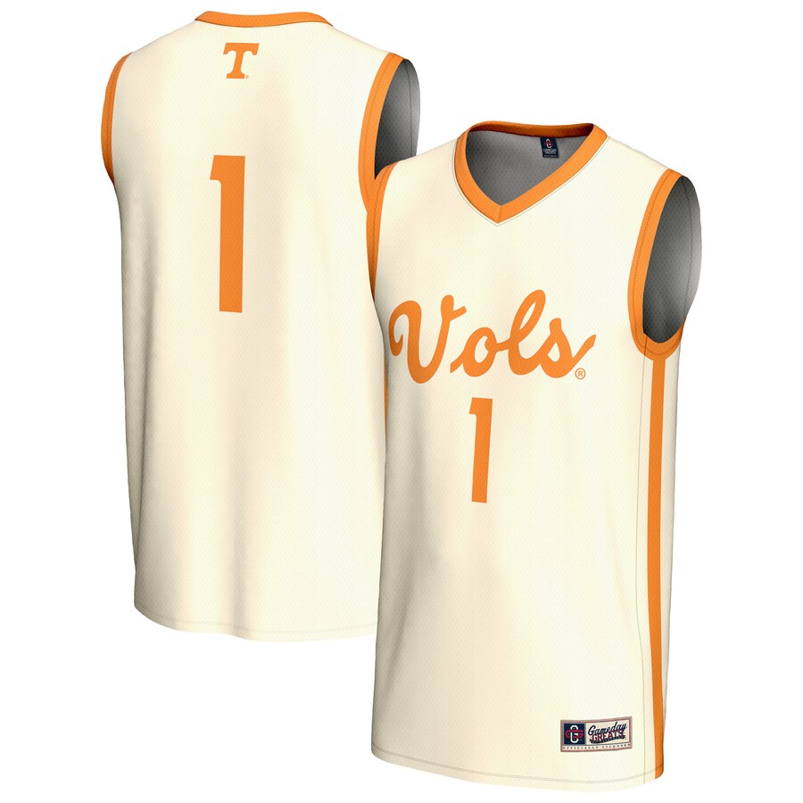Unisex GameDay Greats #1 Cream Tennessee Volunteers Lightweight Men's Basketball Fashion Jersey - Jersey