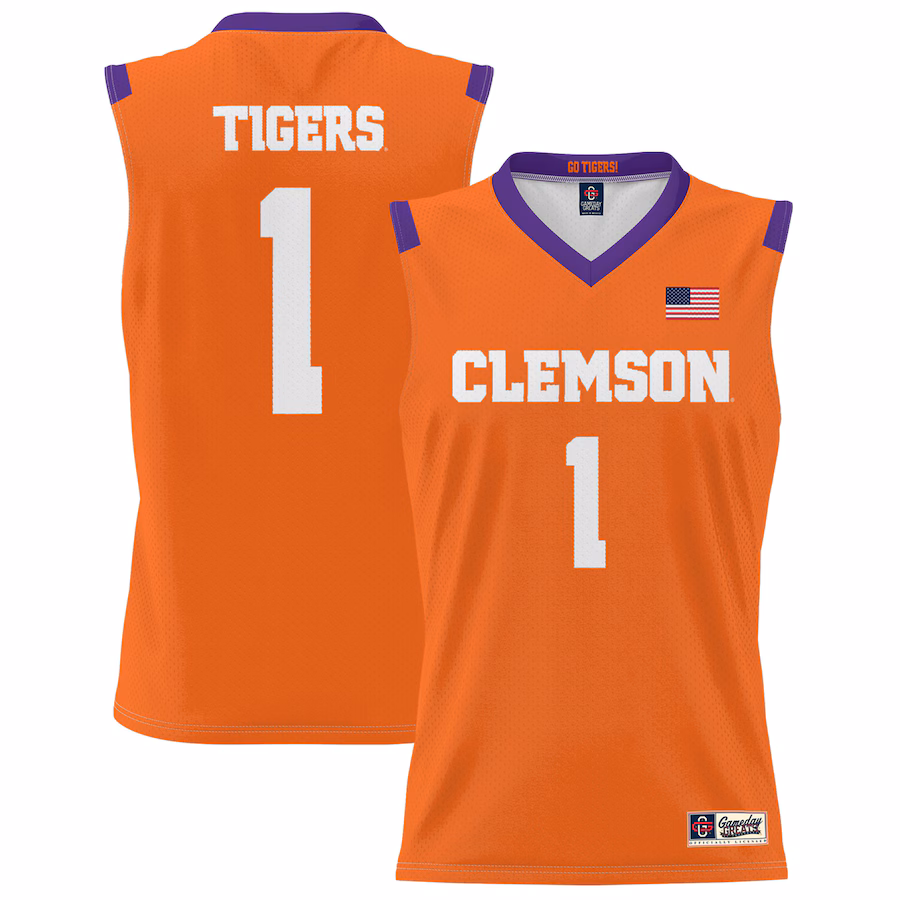#1 Clemson Tigers GameDay Greats Youth Lightweight Basketball Jersey - Orange - Jersey