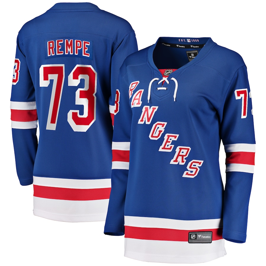 Women's New York Rangers Matt Rempe Fanatics Blue Home Breakaway Jersey - Jersey