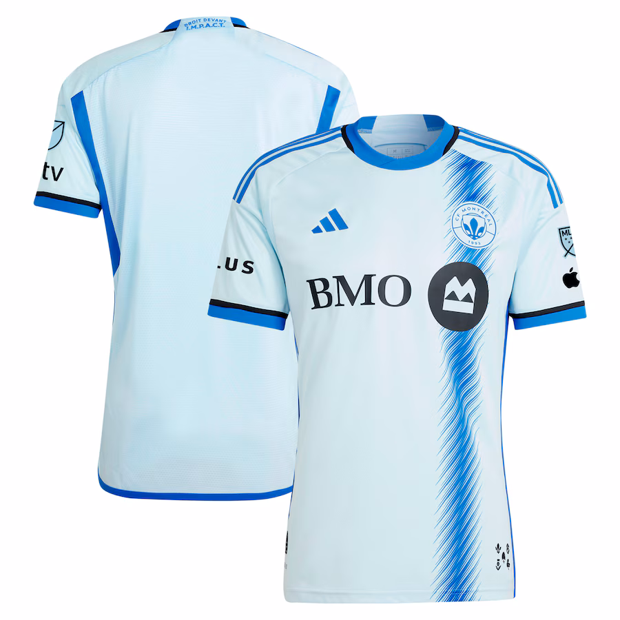 Men's CF Montreal  adidas Light Blue 2024 La Main Authentic Jersey - Jersey