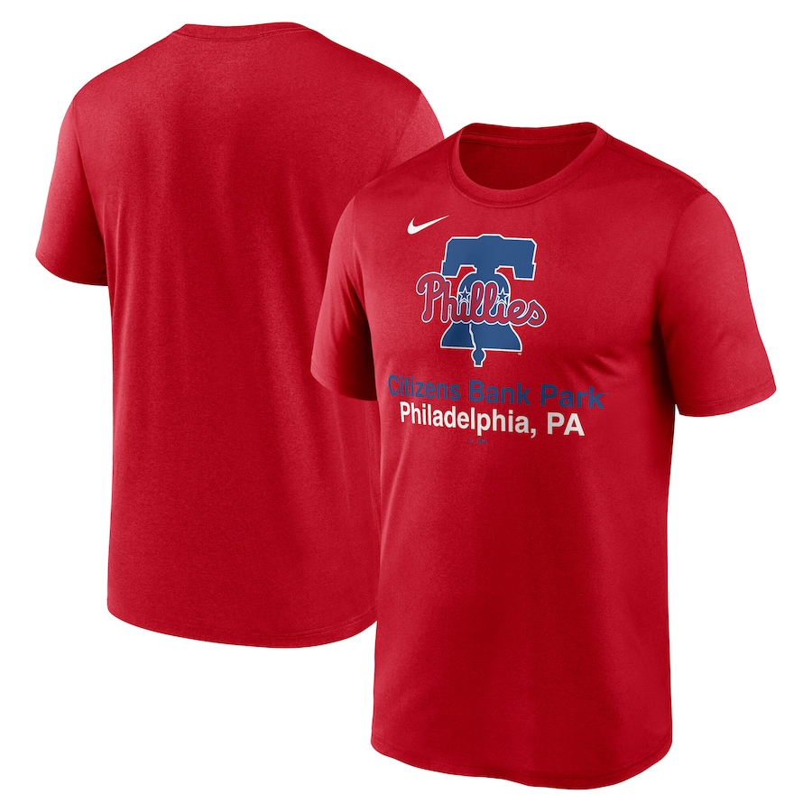 Men's Philadelphia Phillies Nike Red Stadium Legend Performance T-Shirt - Jersey