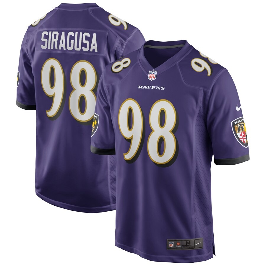 Men's Baltimore Ravens Tony Siragusa Nike Purple Game Retired Player Jersey - Jersey