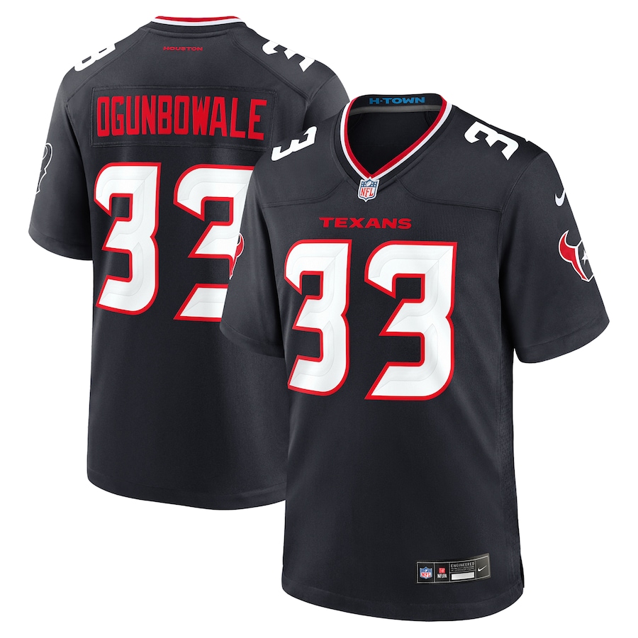 Men's Houston Texans Dare Ogunbowale Nike Navy Team Game Jersey - Jersey