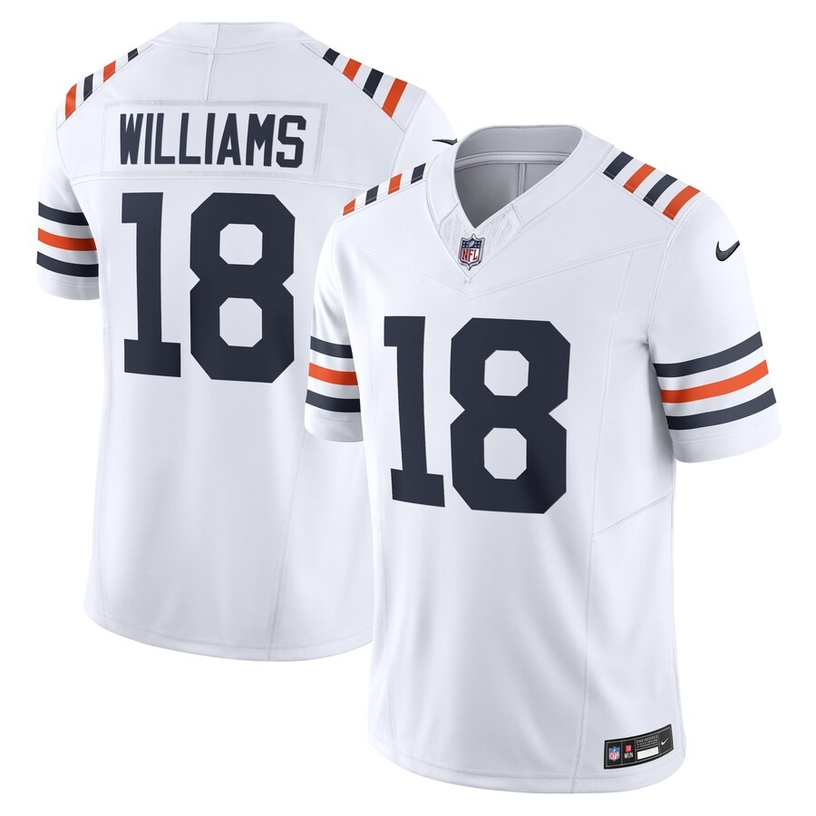 Men's Chicago Bears Caleb Williams Nike White Vapor F.U.S.E. Limited Jersey - Jersey