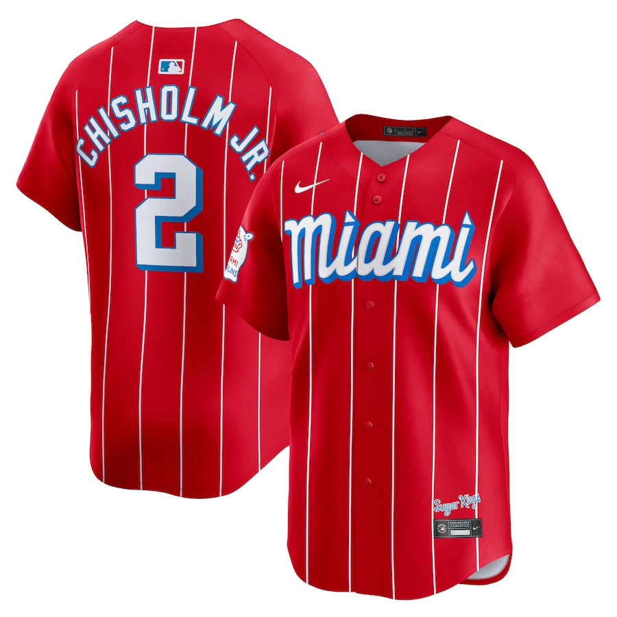 Men's Miami Marlins Jazz Chisholm Jr. Nike Red City Connect Limited Player Jersey - Jersey