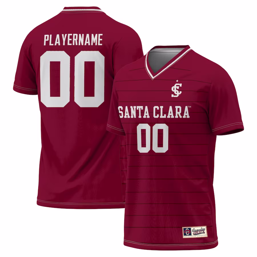 Santa Clara Broncos GameDay Greats Unisex NIL Pick-A-Player Lightweight Men's Soccer Jersey - Maroon - Jersey