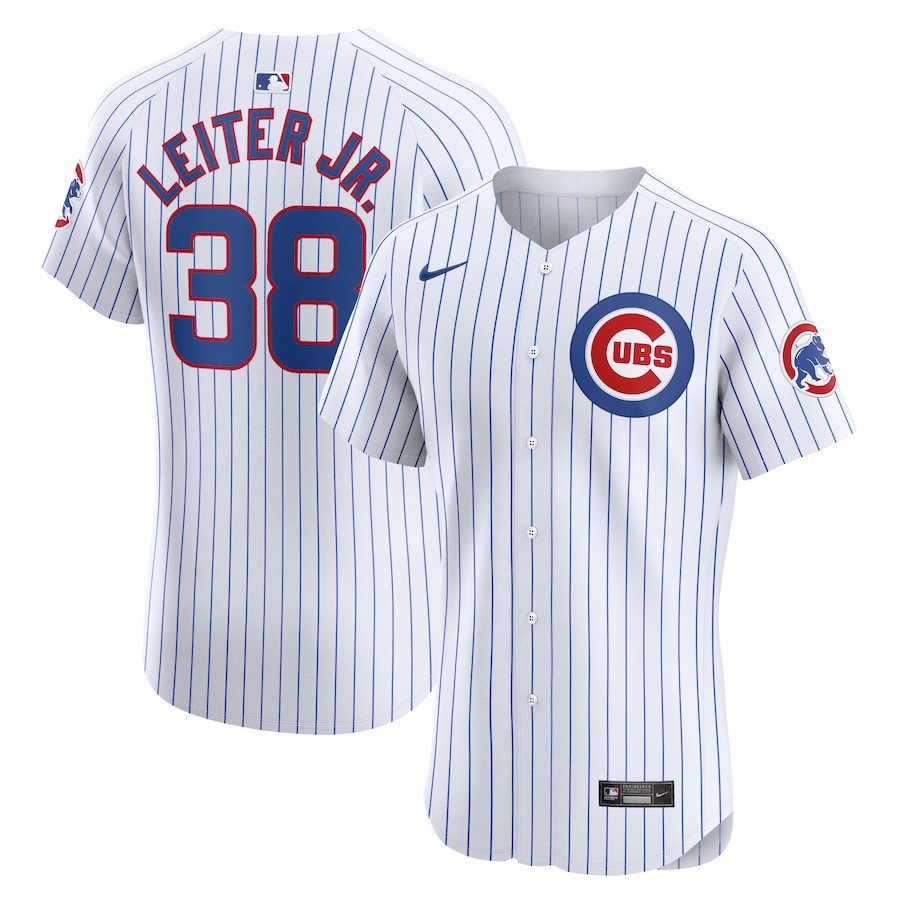 Men's Chicago Cubs Mark Leiter Jr. Nike White Home Elite Player Jersey - Jersey