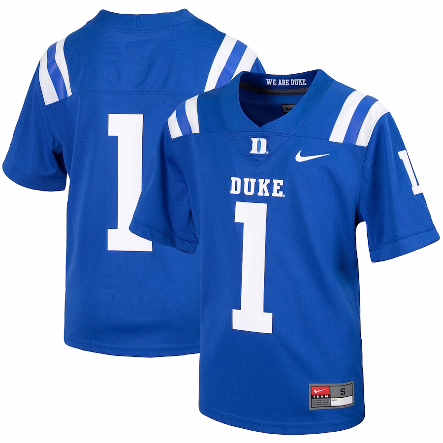 #1 Duke Blue Devils Nike Youth Untouchable Football Jersey - Royal - Jersey