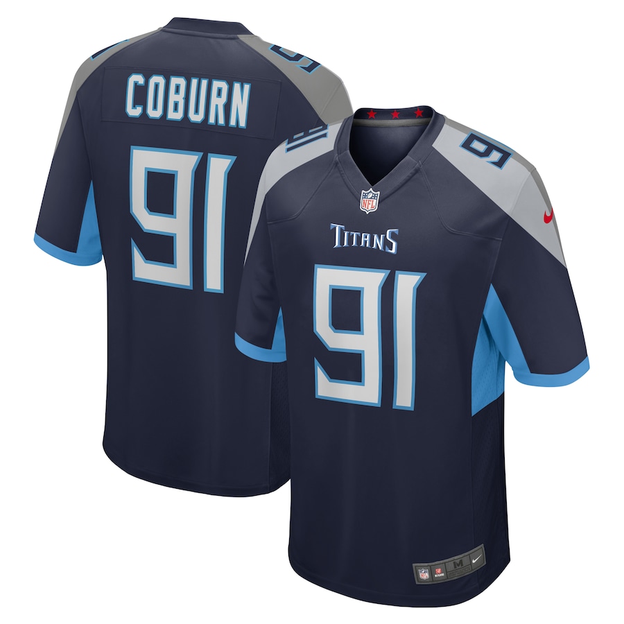 Men's Tennessee Titans Keondre Coburn Nike Navy Game Jersey - Jersey