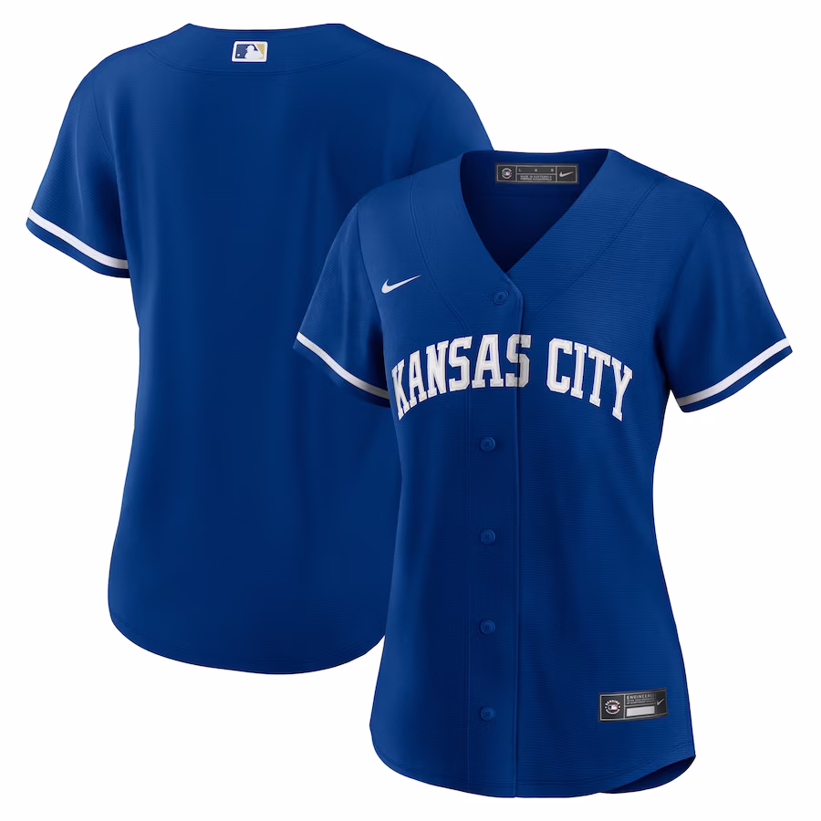 Women's Kansas City Royals Nike Royal Alternate Replica Team Logo Jersey - Jersey