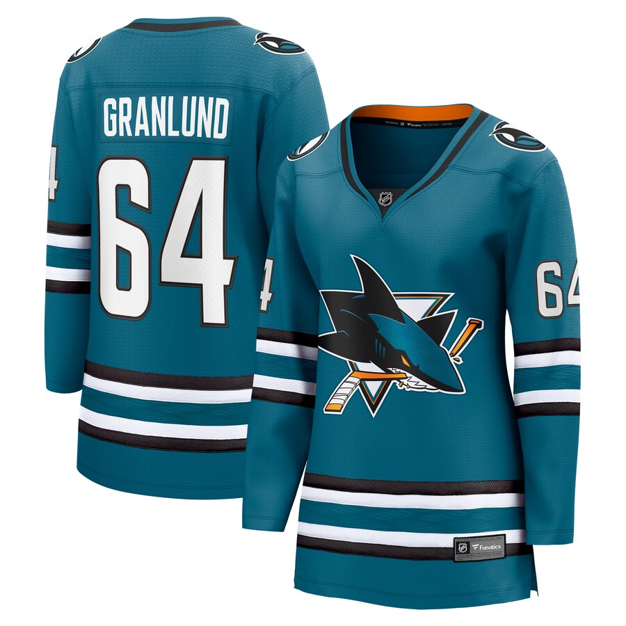 Women's San Jose Sharks Mikael Granlund Fanatics Branded Teal Home Breakaway Player Jersey - Jersey
