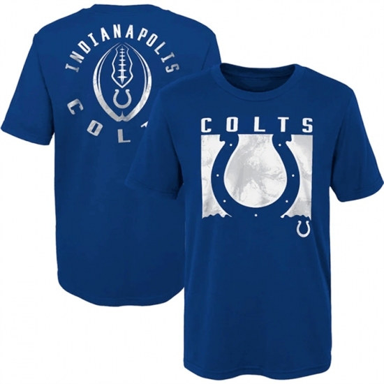 Men's Indianapolis Colts Blue Preschool Liquid Camo Logo T Shirt - Jersey