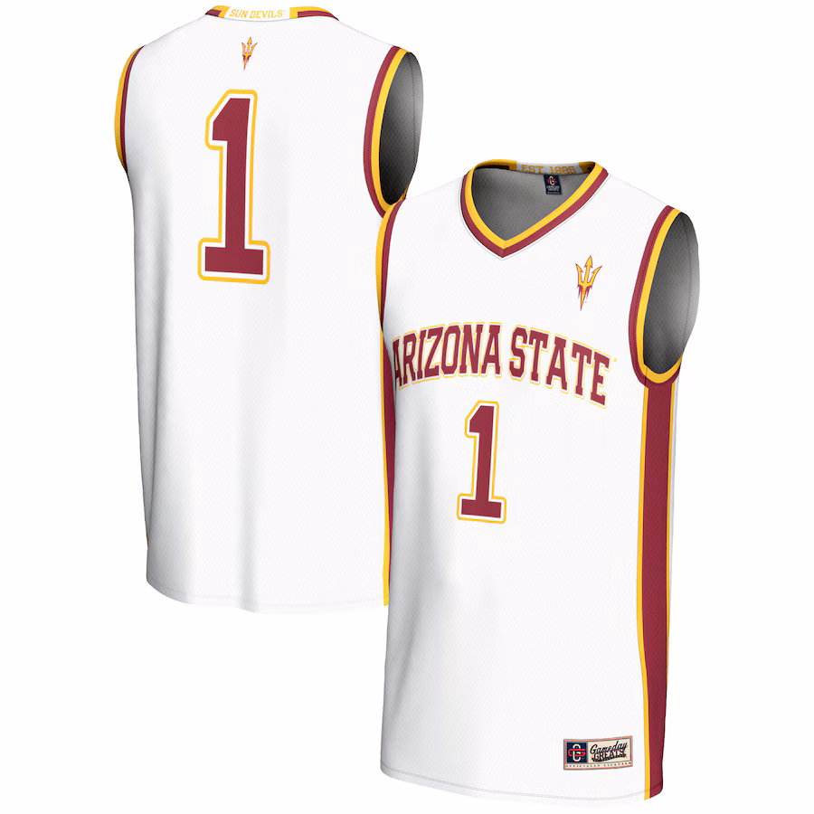 Youth GameDay Greats White #1 Arizona State Sun Devils Lightweight Basketball Jersey - Jersey