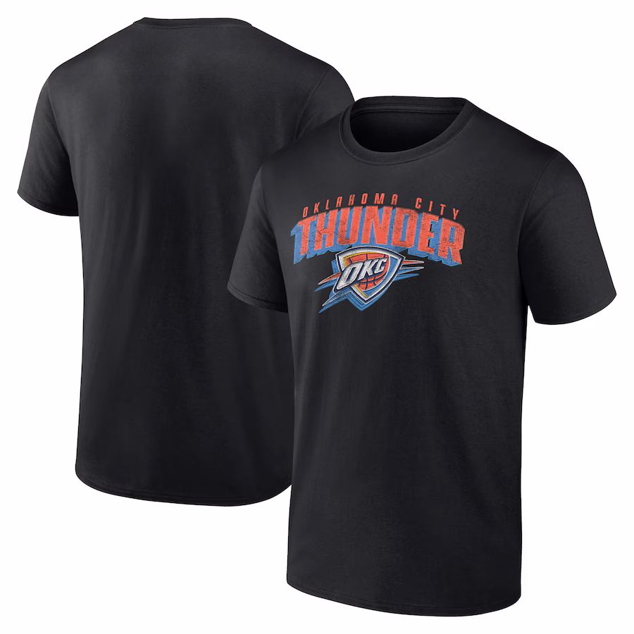 Men's Oklahoma City Thunder  Black Breakaway Dunk T-Shirt - Jersey