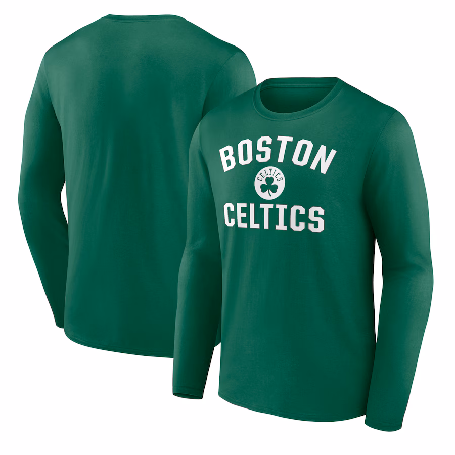 Men's Boston Celtics Green Victory Arch Team Long Sleeve T-Shirt - Jersey