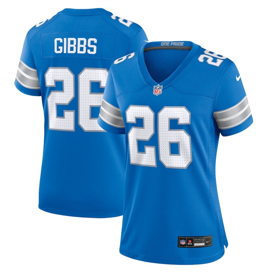 Women's Detroit Lions Jahmyr Gibbs Nike Blue Game Jersey - Jersey